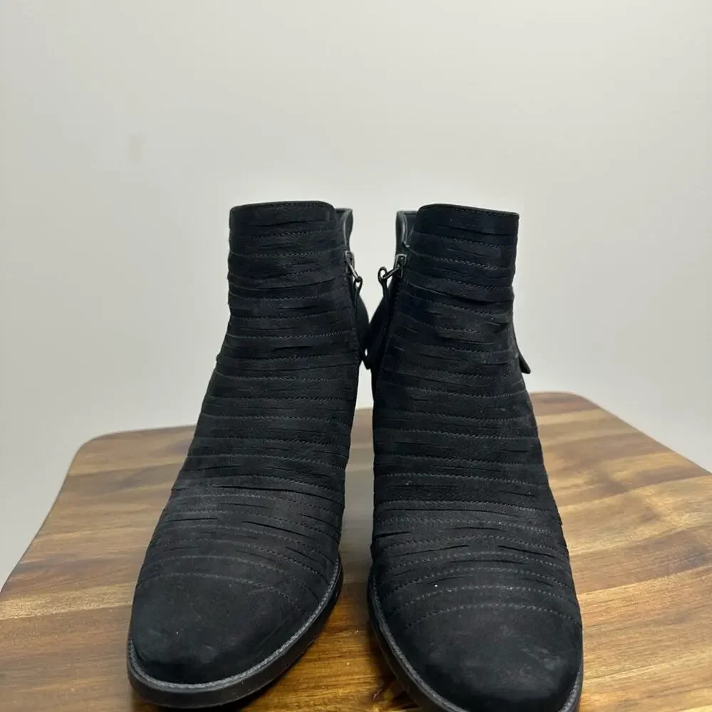 Paul Green Leather Banded Ankle Boots Size UK 6/‎ US 8.5 Black EUC